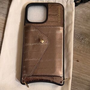 Bandolier Metallic Brown Phone Case with Card Holder